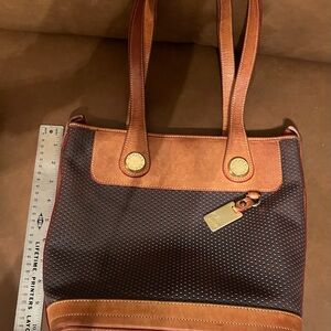 Dooney & Bourke Cabrio Tan and Black Medium Tote
